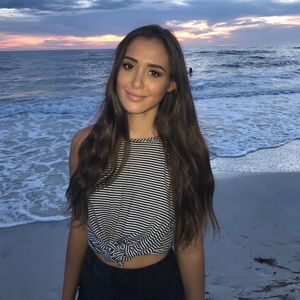 Hollister black and white tank top shirt!